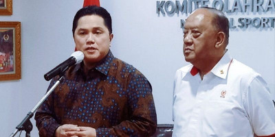 Menpora Erick Thohir Kunjungi KONI Pusat Bahas Pembinaan Olahraga Nasional