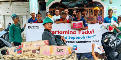 Gotong Royong Bersama Warga, PGN Tembus Desa Putus Akses di Aceh Tamiang untuk Salurkan Bantuan