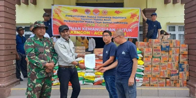 Tim Relawan Hakka Indonesia Mulai Salurkan Bantuan ke Pengungsian di Takengon
