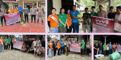 Relawan Gabungan Salurkan Bantuan ke Desa Terisolir di Pesisir Barat Aceh