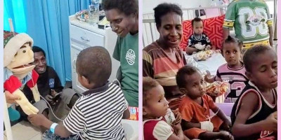 LPAI dan Noken Care Berbagi Kasih di Bangsal Anak RSUD Merauke