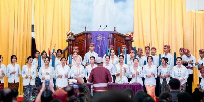 Perayaan Natal Berbasis Budaya, Karyawan NHM Perkuat Persaudaraan di Lingkar Tambang