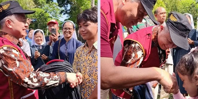 Ketua KWI Kunjungi Anak Sekolah Terdampak Bencana di Aektolang