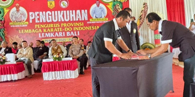 Ratusan Karateka Serbu Margarana, Lemkari Bali Resmi Nahkoda Baru