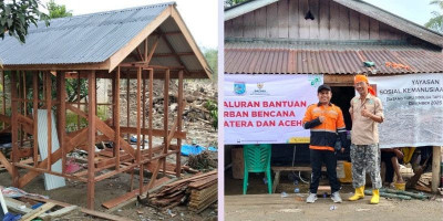 TRAMP Sulap Kayu Illegal Terbawa Banjir Jadi Hunian Korban Bencana