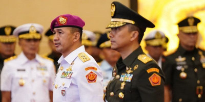 Wapang TNI Pimpin Sertijab Kapuspen TNI, Dan PMPP, dan Kapusjaspermildas