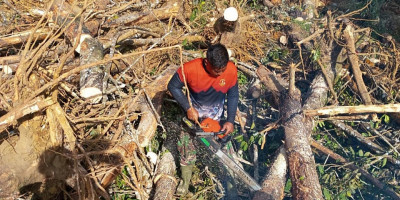 Marinir TNI AL Persiapkan Lahan Hunian Sementara Untuk Masyarakat Terdampak Banjir Sumatra