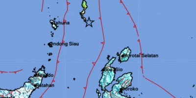 Gempa Magnitudo 7,1 Guncang Perairan Tenggara Melonguane
