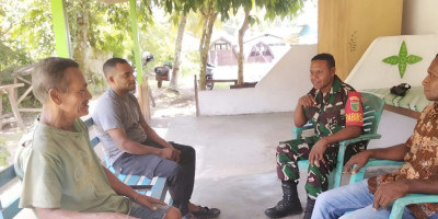 Babinsa Biak Kota Ajak Warga Jauhi Miras dan Jaga Keamanan Lingkungan