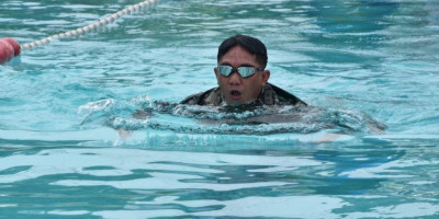 Renang Militer PDL 50 Meter, Dankodaeral IV Tunjukkan Kelas