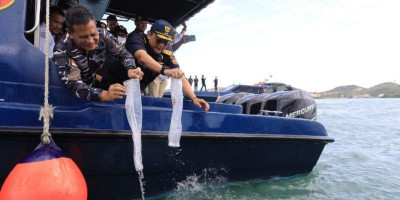 Kodaeral IV Hadir di Barelang, Ribuan BBL Hasil Penindakan Dilepasliarkan
