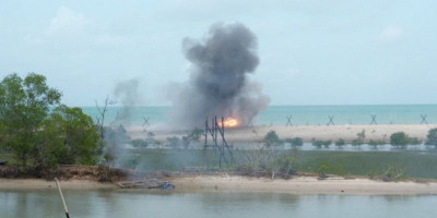 Ledakan di Pantai Sungailiat, TNI AL Laksanakan 'Perang' Pantai