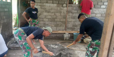 Satgas TMMD Ke-127 Kodim 1514/Morotai Rehab Rumah Tidak Layak Huni