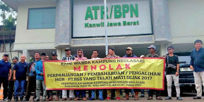 Warga Neglasari Geruduk Kantor ATR/BPN, Keberatan Pengukuran Ulang Lahan 