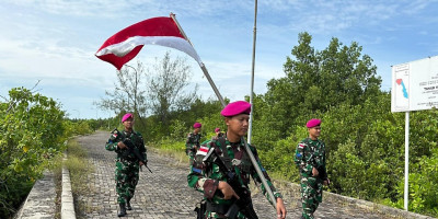 Di Garis Terdepan Perbatasan Indonesia–Singapura, Marinir Kawal Titik Batas NKRI