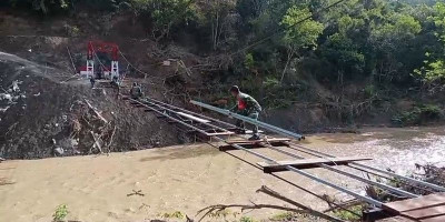 Kaposwil Apresiasi TNI Bangun Jembatan Perintis Kala Ili di Linge