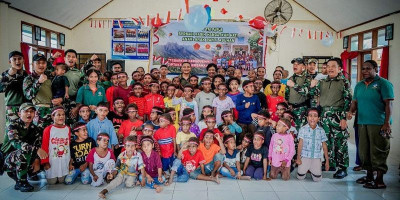 Koops TNI Papua Berbagi Kasih di Panti Asuhan Santa Susana Mimika