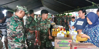 Semarak Ramadhan, Kodim 1708/BN Gelar Bazar Murah untuk Masyarakat Biak