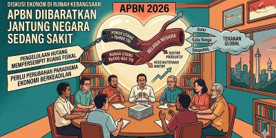 Diskusi Ekonom di Rumah Kebangsaan: APBN Diibaratkan Jantung Negara Sedang Sakit