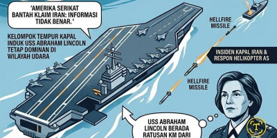 Iran Klaim Serang Kapal Induk AS USS Abraham Lincoln, Washington Membantah