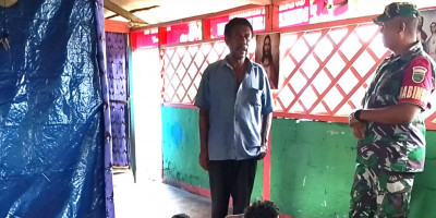 Babinsa Biak Barat Dukung Kreativitas Anak melalui Lomba Mewarnai Paskah