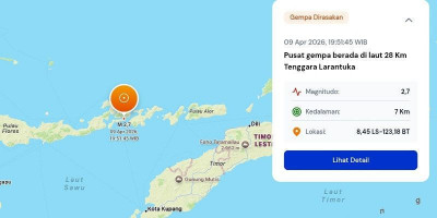 Dalam Sehari Puluhan Gempa Guncang Larantuka, Warga Diminta Waspada