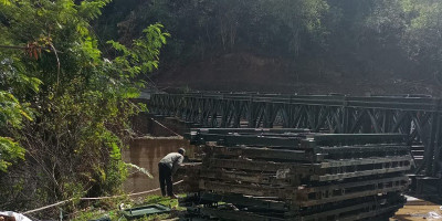 Jembatan Bailey Kala Ili Segera Rampung, Warga Linge Sambut Gembira