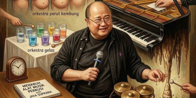 Menabuh Alat Musik Perkusi