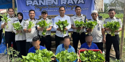 Rutan Tanjung Pura Kembangkan Lahan Produktif Dukung Swasembada Pangan Nasional