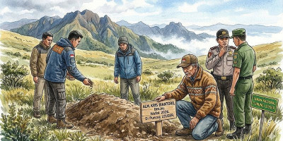 Evakuasi Berisiko Tinggi, Pendaki Leuser Dimakamkan di Sabana