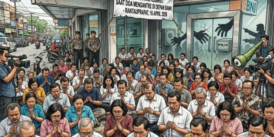 Rosario vs Rekening: Saat Doa Mengantre di Depan Bank BNI