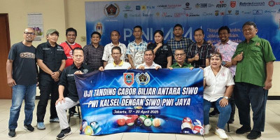 PWI Kalsel Soroti Peran Media Jelang Uji Tanding Biliar Lawan PWI DKI