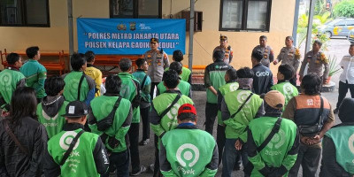 Polsek Kelapa Gading Rangkul Ojol Lewat Program Sabuk Kamtibmas