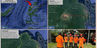 Tim SAR Gabungan Evakuasi Pendaki Terdampak Erupsi Gunung Dukono