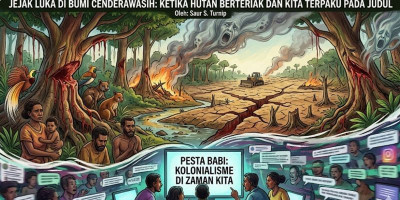 Jejak Luka di Bumi Cenderawasih: Ketika Hutan Berteriak dan Kita Terpaku pada Judul