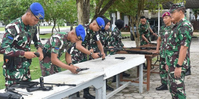Komandan Kodaeral XIV Sorong Cek Langsung  Latihan Uji Terampil Glagaspur P1-P2