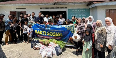 Rutan Kelas IIB Tanjung Pura Berbagi Hasil Panen dan Sembako kepada Panti Asuhan
