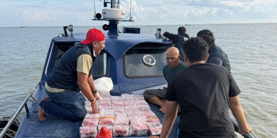 Bea Cukai dan Polda Sumut Gagalkan 30 Kg Sabu dari Malaysia di Perairan Asahan