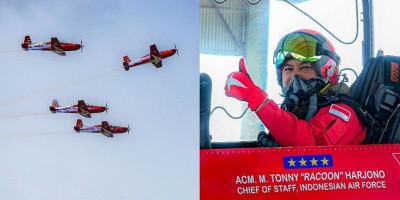 Jupiter Aerobatic Team TNI AU Tampil di HUT ke-65 Angkatan Bersenjata Brunei