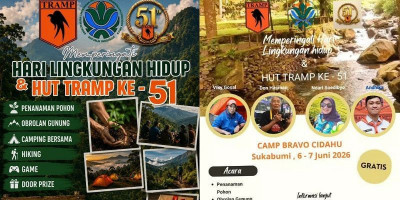TRAMP Gelar Kemah Bersama Gratis di Sukabumi, Rayakan HUT ke-51 dan Hari Lingkungan Hidup