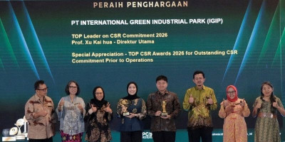 Kawasan Industri Hijau PT IGIP Sukses Sabet Dua Penghargaan Bergengsi di TOP CSR Awards 2026
