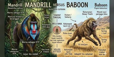 Mandrill versus Baboon