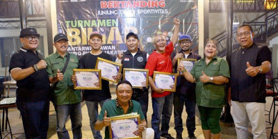 Inilah Para Juara Turnamen Biliar Antarwartawan SIWO PWI DKI Jakarta 