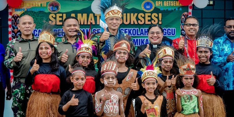 Dulu Beribadah di Teras, Kini Anak-anak Papua Memiliki Gedung Sekolah Minggu 