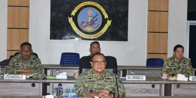 Komandan Kodaeral XIV Ikuti Pengesahan Doktrin TNI 'Perisai Trisula Nusantara'