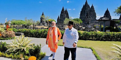 Prabowo dan Narendra Modi Tinjau Prambanan, Perkuat Kerja Sama Konservasi Warisan Budaya
