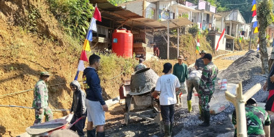 Medan Naik Turun  Tak Surutkan Semangat Satgas TMMD Reguler Ke-129 Kodim 0708 Purworejo