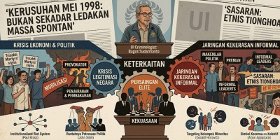 Kriminolog UI: Kerusuhan Mei 1998 Bukan Sekadar Ledakan Massa Spontan