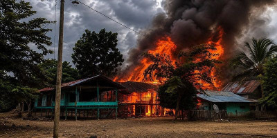Musibah Kebakaran Landa Dayah Istiqamatuddin Rauzatul Jannah, Sejumlah Bangunan Hangus