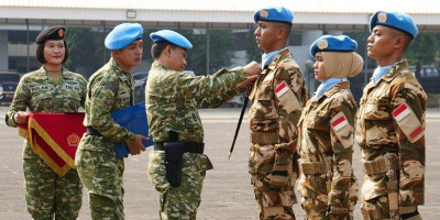 Tuntaskan Misi MONUSCO, Satgas Kizi TNI Disambut di Cilangkap